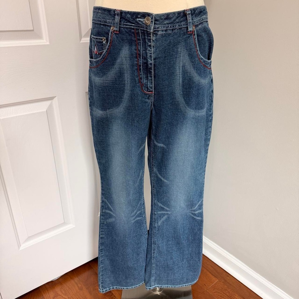 Y2K DARK WASH APOLLO JEANS WITH VINTAGE WASH DESIGN JEANS